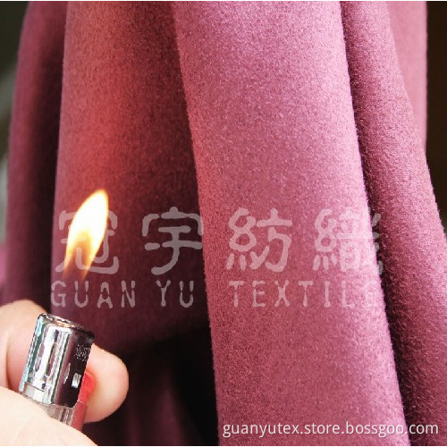 Polyester/Terylene Microsuede Fabric with Fire Retardant Coating